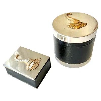 Pre-owned Hermes 1950s Hermès Smoking Set In Sand