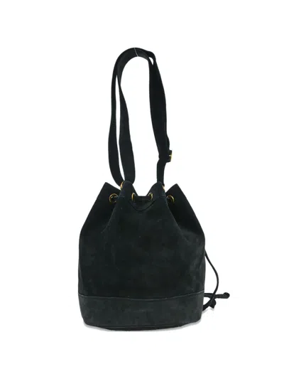 Pre-owned Hermes 1960 Pm Doblis Bucket Bag In Black