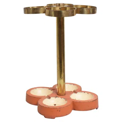 Pre-owned Hermes 1960s Bauhaus Umbrella Stand Style Of Hermès Paris In Brown