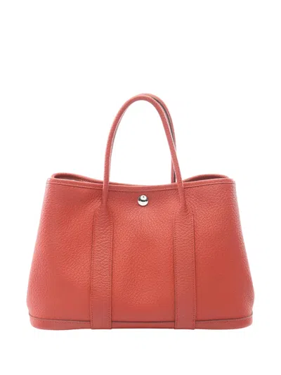 Pre-owned Hermes 1962 Negonda Garden Party 30 Tote Bag In Orange
