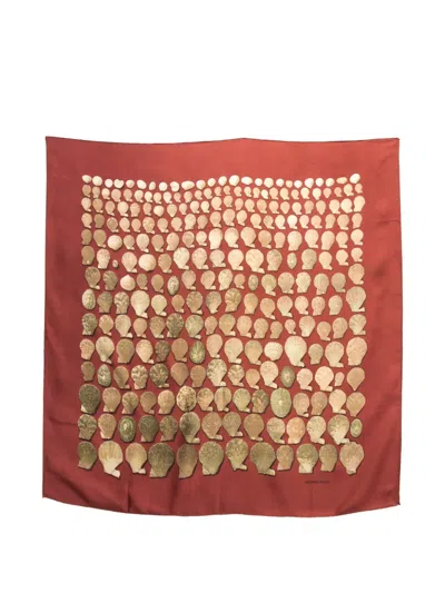Pre-owned Hermes 1964 Coquilles Silk Scarf