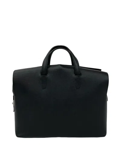 Pre-owned Hermes 1968 Epsom Cityhall Briefcase 38 Business Bag In Black