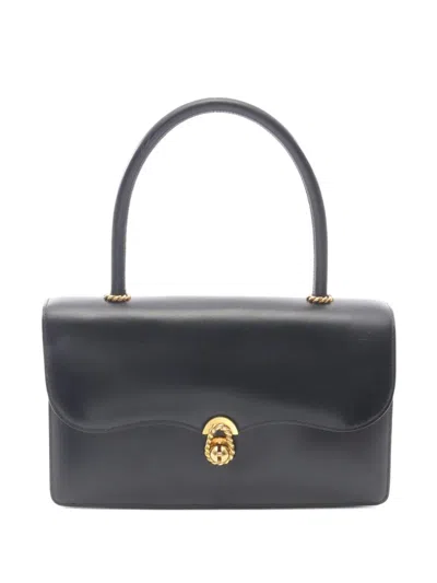 Pre-owned Hermes 1972 Escal Calf-leather Handbag In Black
