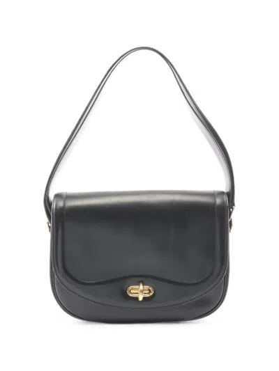 Pre-owned Hermes 1973 Sack Moto Shoulder Bag In Black
