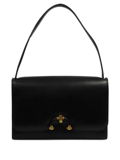 Pre-owned Hermes 1974 Leather Handbag In Black
