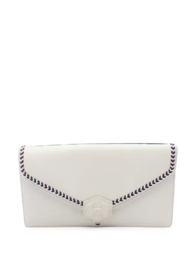 Pre-owned Hermes 1978 H Stamp Clutch Bag In White