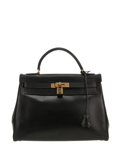 Pre-owned Hermes 1979 32 Kelly Handbag In Black