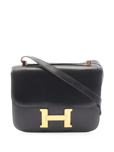 Pre-owned Hermes 1980 23 Constance Shoulder Bag In Black