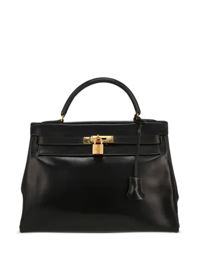 Pre-owned Hermes 1980s Kelly 32 Cm Handbag In Black