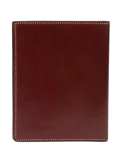 Pre-owned Hermes 1980s Leather Notebook Cover In Brown
