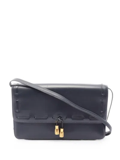 Pre-owned Hermes 1982 Tassel Shoulder Bag In Blue