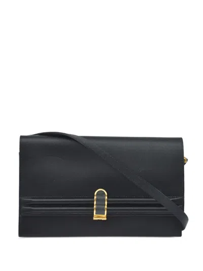 Pre-owned Hermes 1983  Satin Shoulder Bag In Black