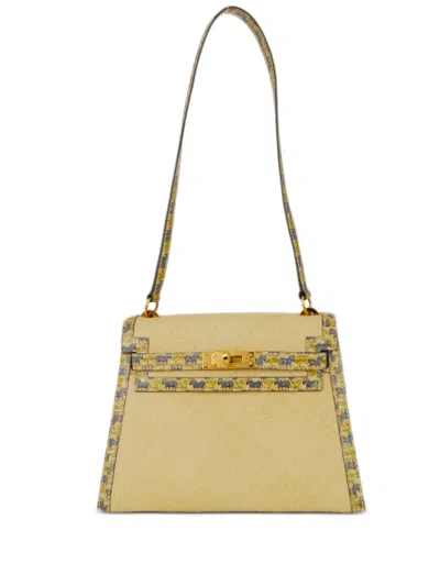 Pre-owned Hermes 1985 Mini Kelly 20 Tote Bag In Neutrals