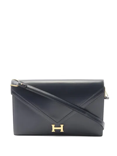 Pre-owned Hermes 1986 'h' Hardware Shoulder Bag In Blue