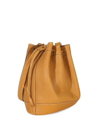 Pre-owned Hermes 1986 Market Bucket Bag In Brown