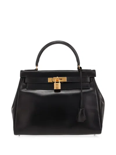 Pre-owned Hermes 1989 Kelly Tote Bag In Black