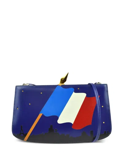 Pre-owned Hermes 1989 Sac À Malice Shoulder Bag In Blue