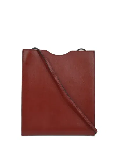 Pre-owned Hermes 1990-2000s  Onimaitou Leather Shoulder Bag In Red