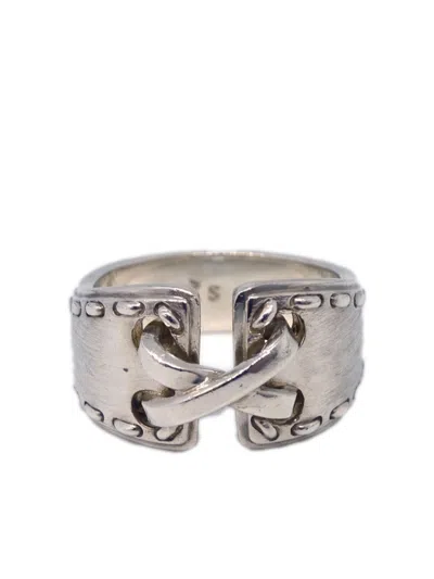 Pre-owned Hermes 1990-2000 Silver-plated Ring In 银色