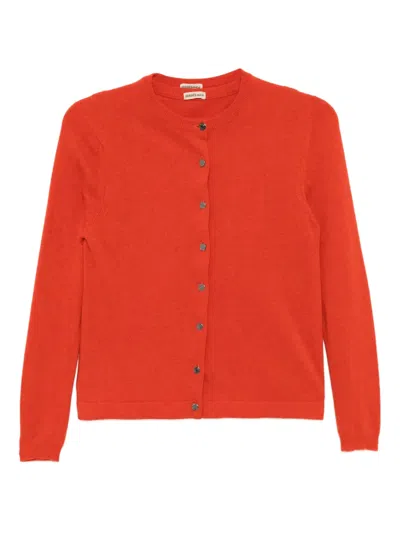 Pre-owned Hermes 1990-2000s Cardigan Sleeveless Top Ensemble In Orange