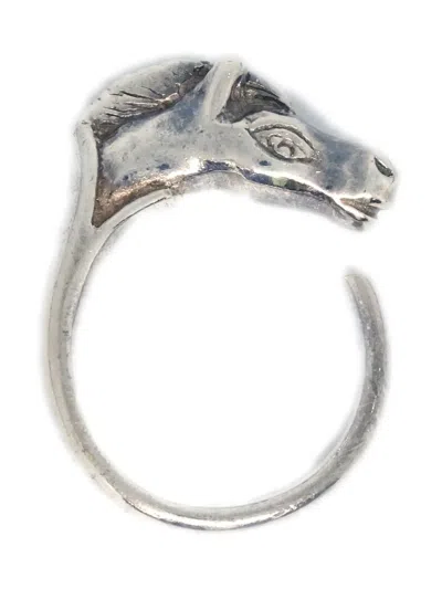 Pre-owned Hermes 1990-2000s Cheval Ring In 银色