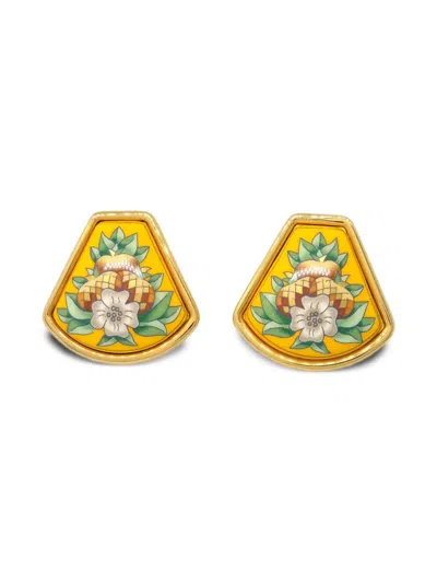 Pre-owned Hermes 1990-2000s Cloisonne Ware Earrings
