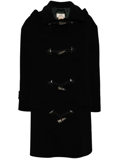 Pre-owned Hermes 1990-2000s Duffle Coat In Black