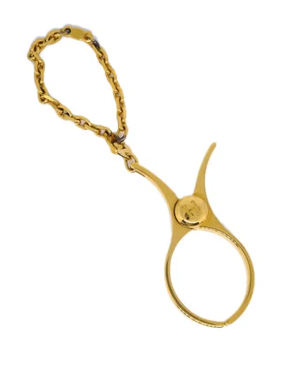 Pre-owned Hermes 1990-2000s Filou Glove Holder Clip In Gold