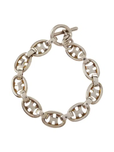 Pre-owned Hermes H-logo 链式手链（1990-2000年代典藏款）