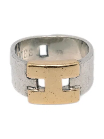 Pre-owned Hermes 1990-2000s Hercules Ring In Silver