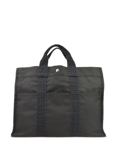Pre-owned Hermes 1990-2000s Herline Mm Tote Bag In Black