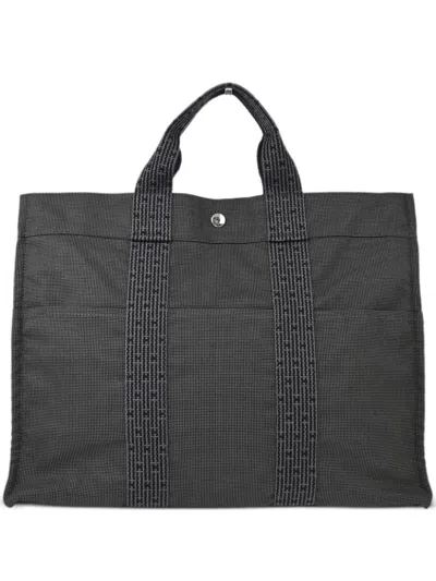 Pre-owned Hermes 1990-2000s Herline Mm Tote Bag In Grey