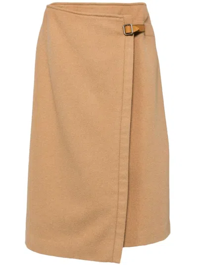 Pre-owned Hermes 1990-2000s Knee Length Skirt In Neutrals