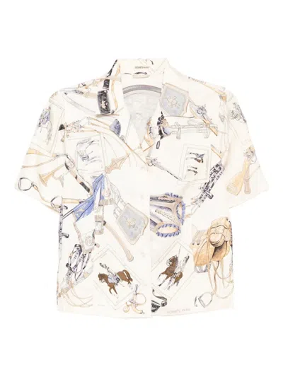 Pre-owned Hermes 1990-2000s Short-sleeved Top In White