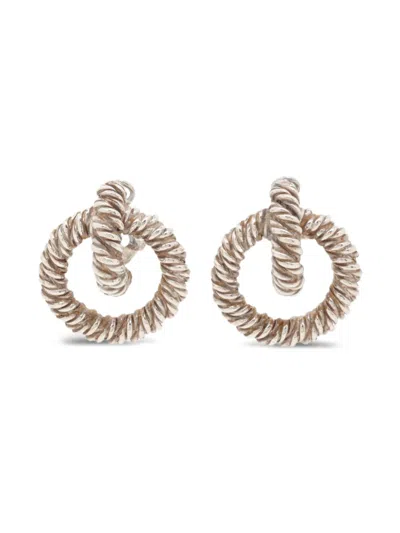 Pre-owned Hermes 1990-2000s Sterling Silver Earrings