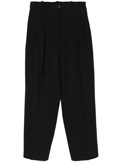 Pre-owned Hermes 1990-2000swool Straight Trousers In Black