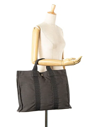 Pre-owned Hermes 1990-2010 Canvas Herline Mm Tote Bag