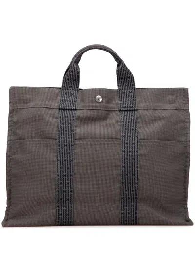 Pre-owned Hermes 1990-2010 Canvas Herline Mm Tote Bag