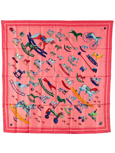 Pre-owned Hermes 1990-2010 Raconte Moi Le Cheval Silk Scarf Scarves