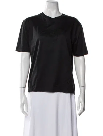 Pre-owned Hermes 1990's Crew Neck T-shirt In Black