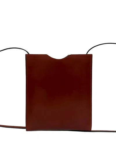 Pre-owned Hermes 1990-2000 Box Calf Onimaitou Crossbody Bag In Red