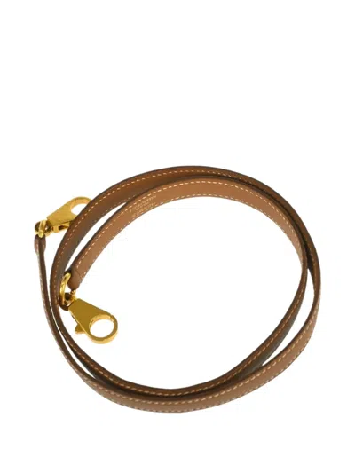 Pre-owned Hermes 1990-2000s Courchevel Shoulder Strap In Neutral
