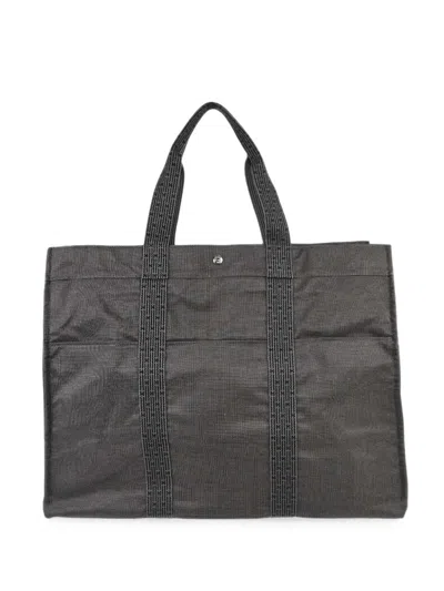 Pre-owned Hermes 1990-2000s Herline Tgm Tote Bag In Grey