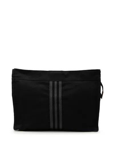 Pre-owned Hermes 1990-2010 Canvas Fourre Tout Clutch Bag In Black