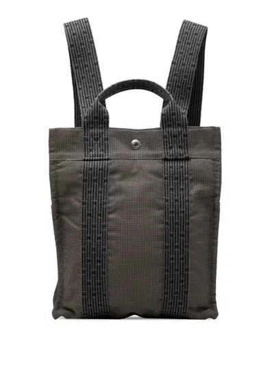 Pre-owned Hermes 1990-2010 Canvas Herline Pm Backpack In Gray