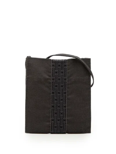 Pre-owned Hermes 1990-2010 Canvas Herline Pochette Crossbody Bag In Gray