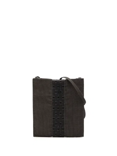 Pre-owned Hermes 1990-2010 Canvas Herline Pochette Crossbody Bag In Gray
