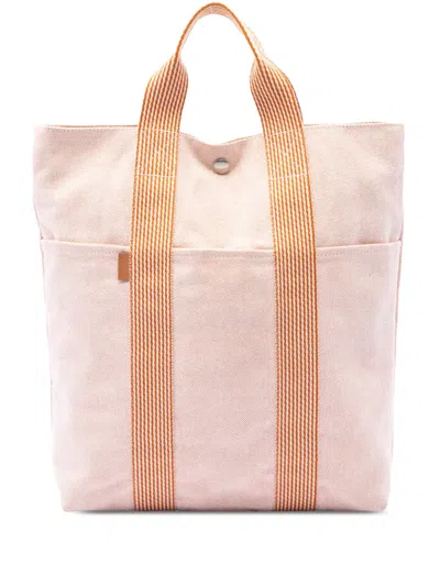 Pre-owned Hermes 1990-2010 Toile Fourre Tout Cabas Tote Bag In Neutral