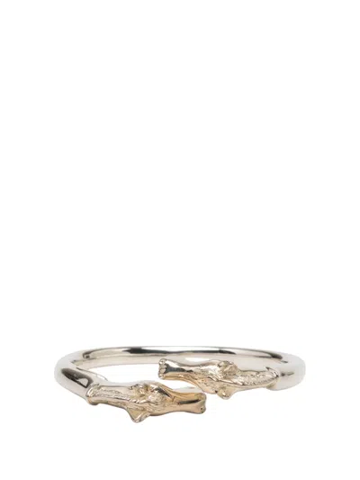 Pre-owned Hermes 1990-2025 Palladium Plated Ravinet D Enfert Double Horse Head Bracelet Costume Bracelet In Silver