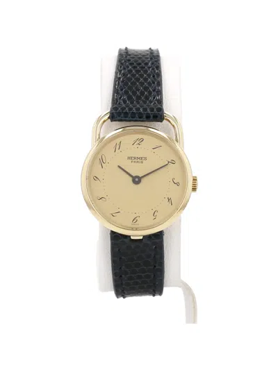 Pre-owned Hermes 1990s Arceau 25mm Watch In Neutral